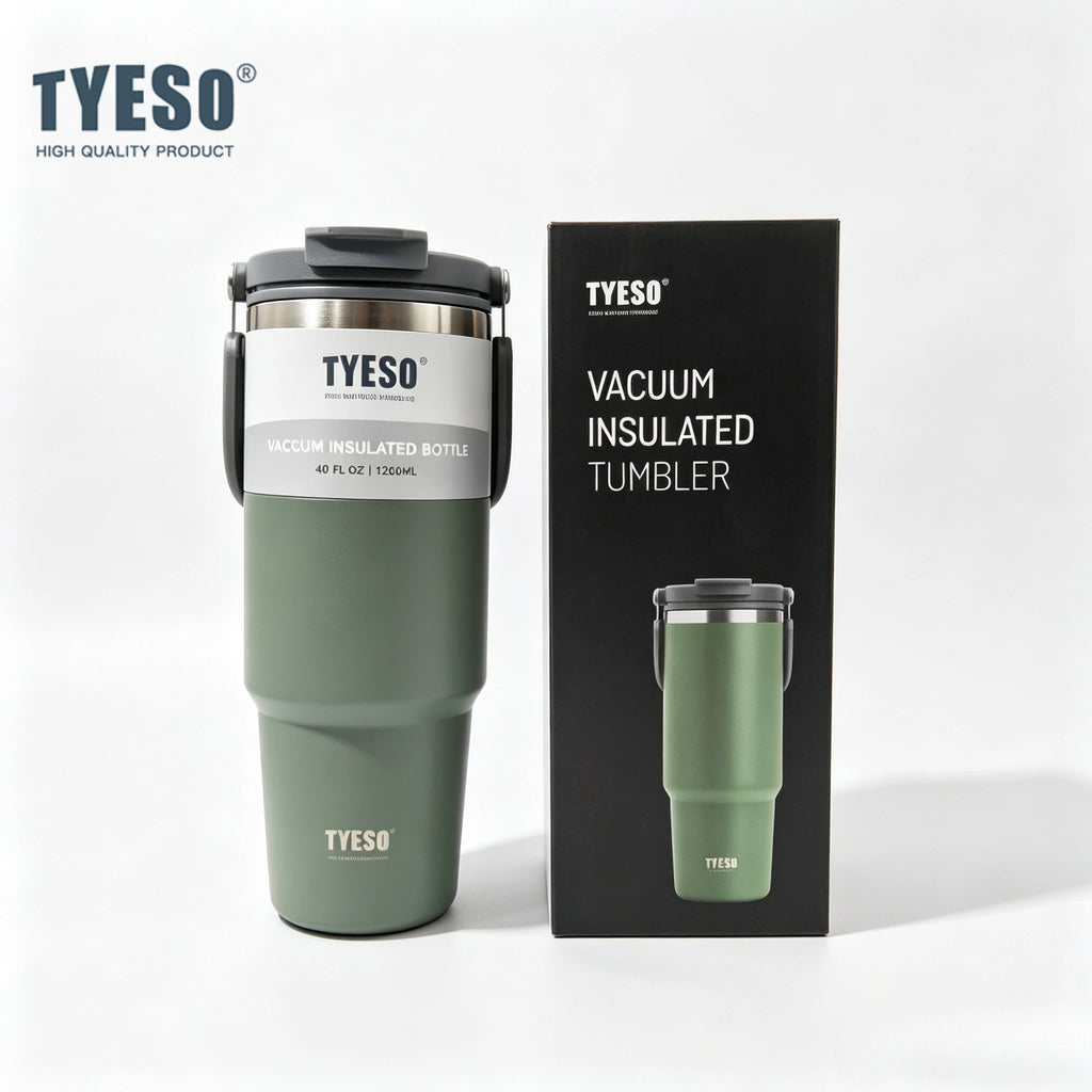 Tyeso 900ML Travel Mug Stainless Steel Coffee Cup Cold Hot Double-layer Insulated Cup Tumbler Thermo Water Bottle Car Vacuum Cup