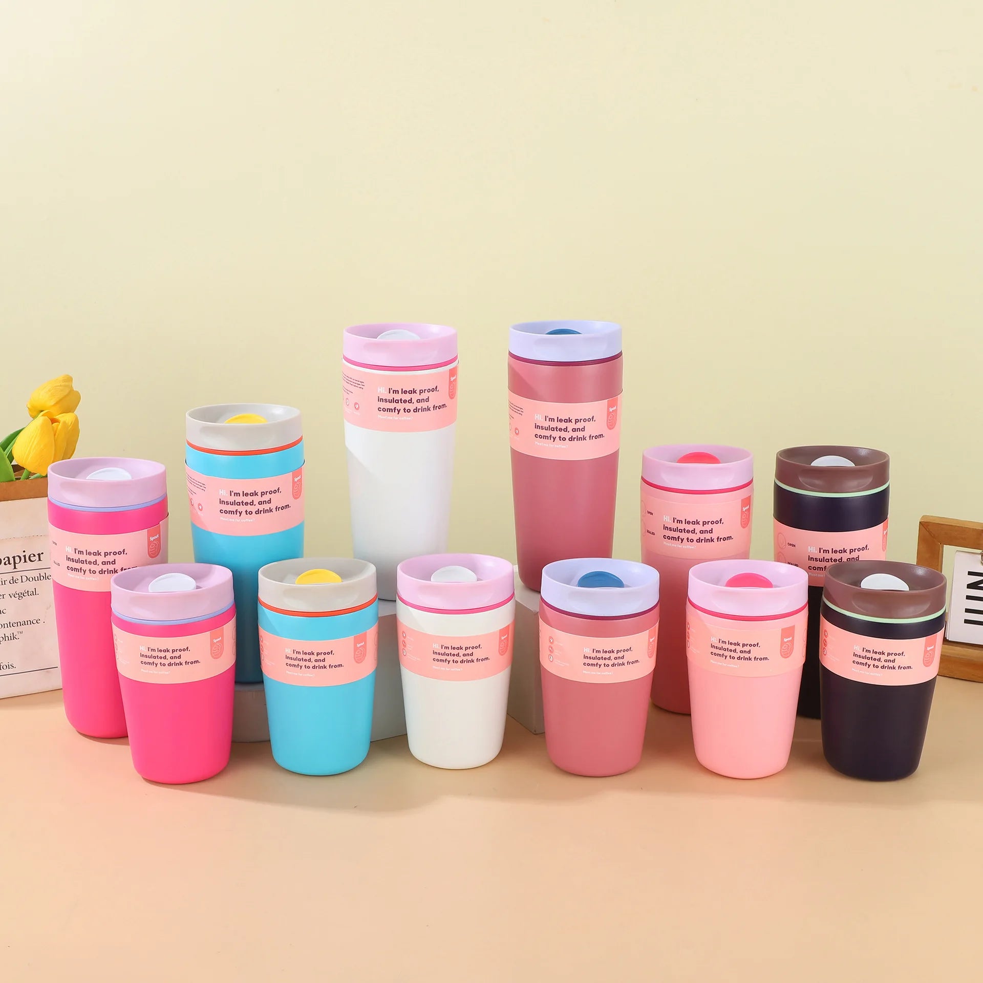 Stainless steel insulated cup, simple and fashionable, suitable for coffee drinking, portable for outdoor use, and can be carrie