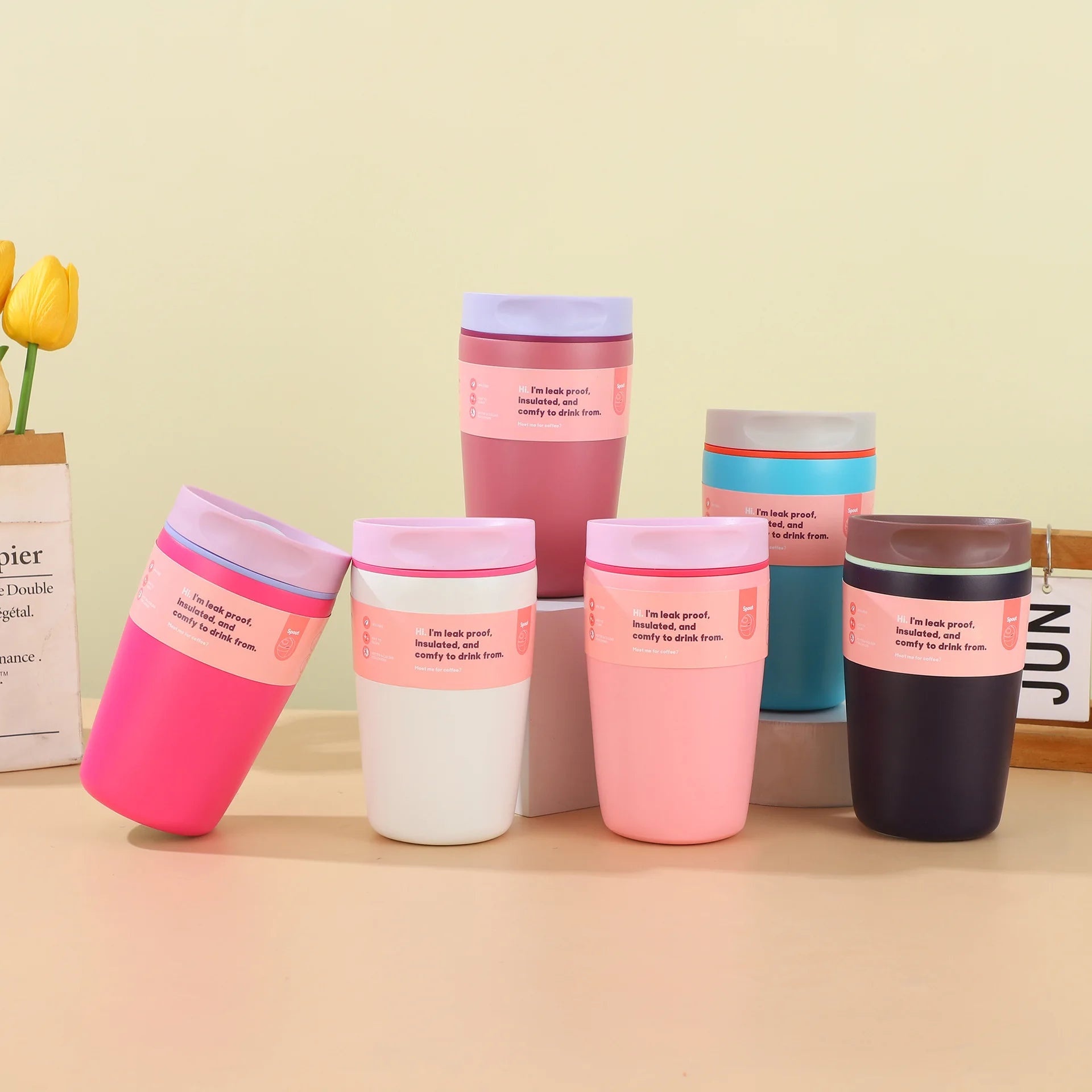 Stainless steel insulated cup, simple and fashionable, suitable for coffee drinking, portable for outdoor use, and can be carrie